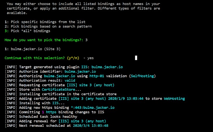I want to pick all bindings, so I press 3, then press y to continue. 4. Choose your bindings